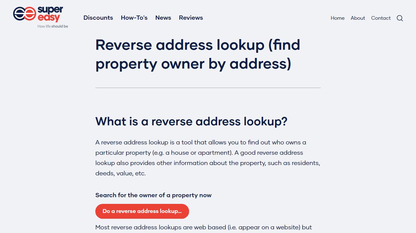 Reverse address lookup (find property owner by address)